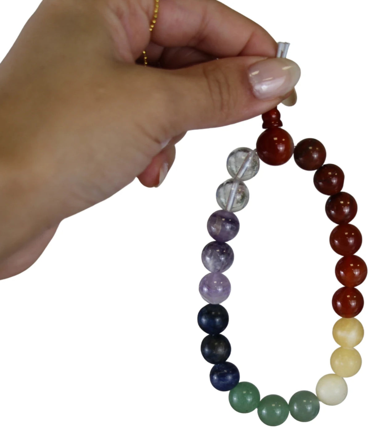 Chakra armband med stenar, XL, pärlor 10 mm, 21 cm, för män