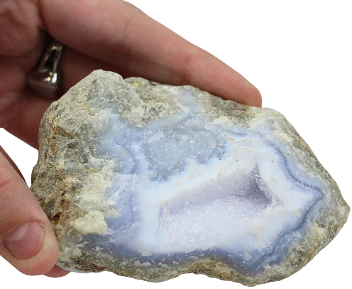 Blue lace kalcedon rå, 5,9 cm, Namibia, nr 07