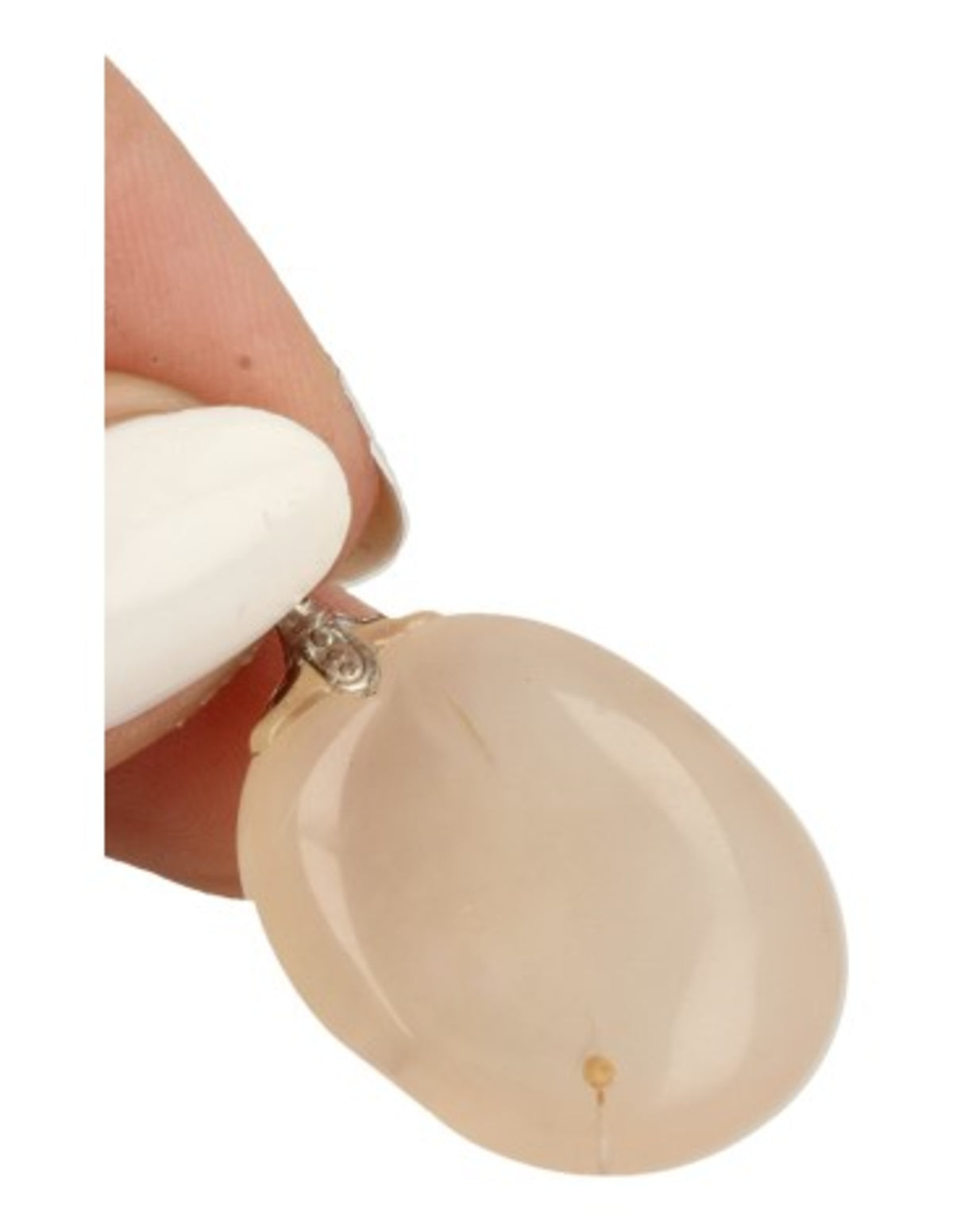 Rosa kalcedon hänge, ca 3 cm, 15 g