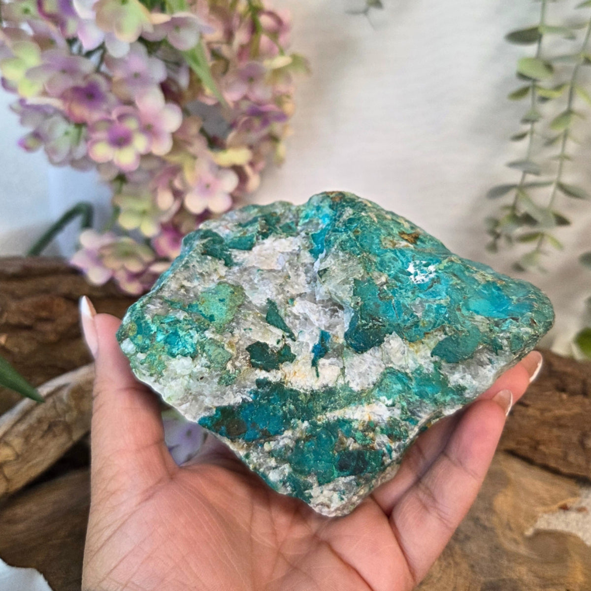 Krysokolla rå, 13 cm, Peru, nr 17