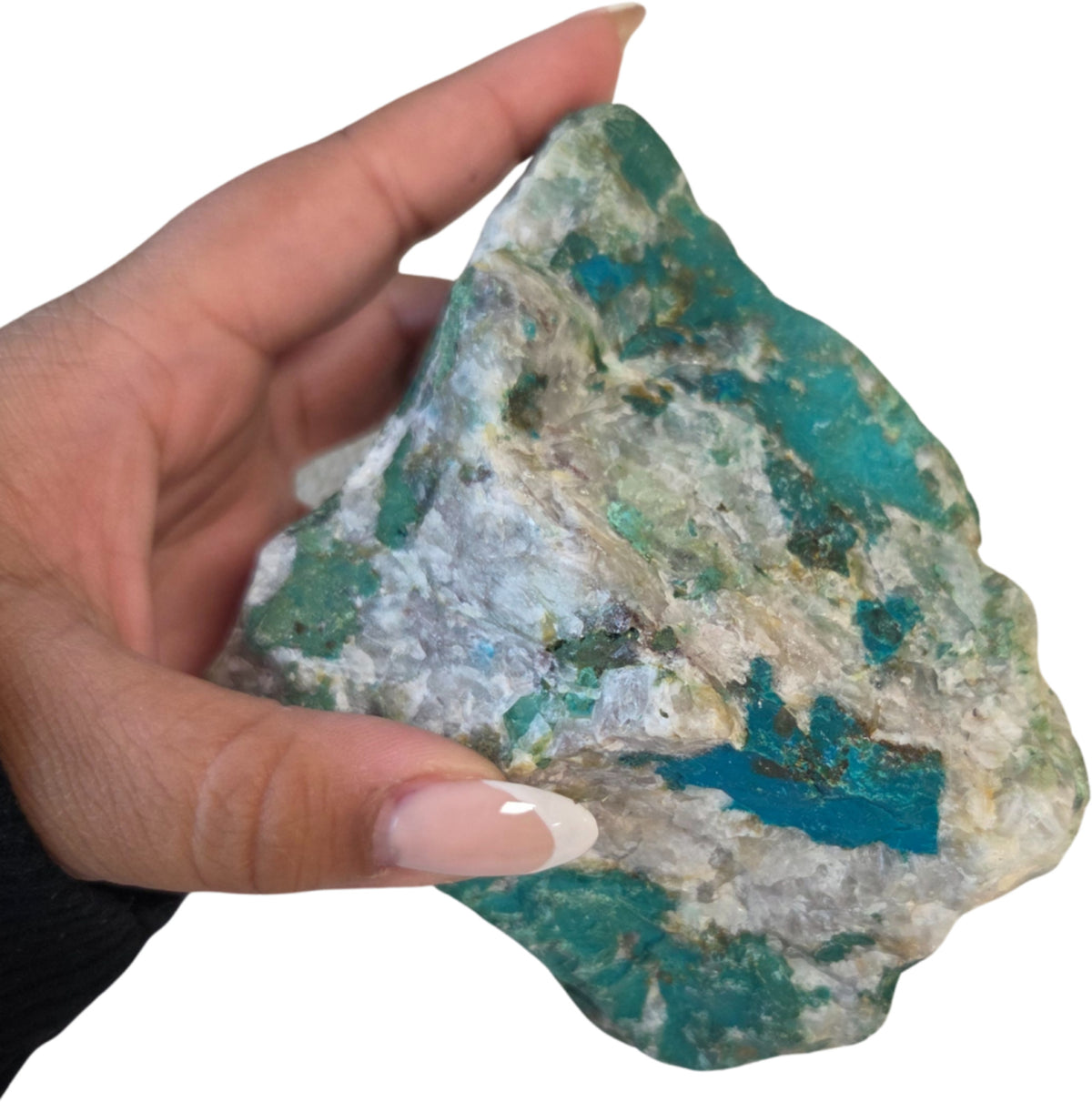 Krysokolla rå, 13 cm, Peru, nr 17
