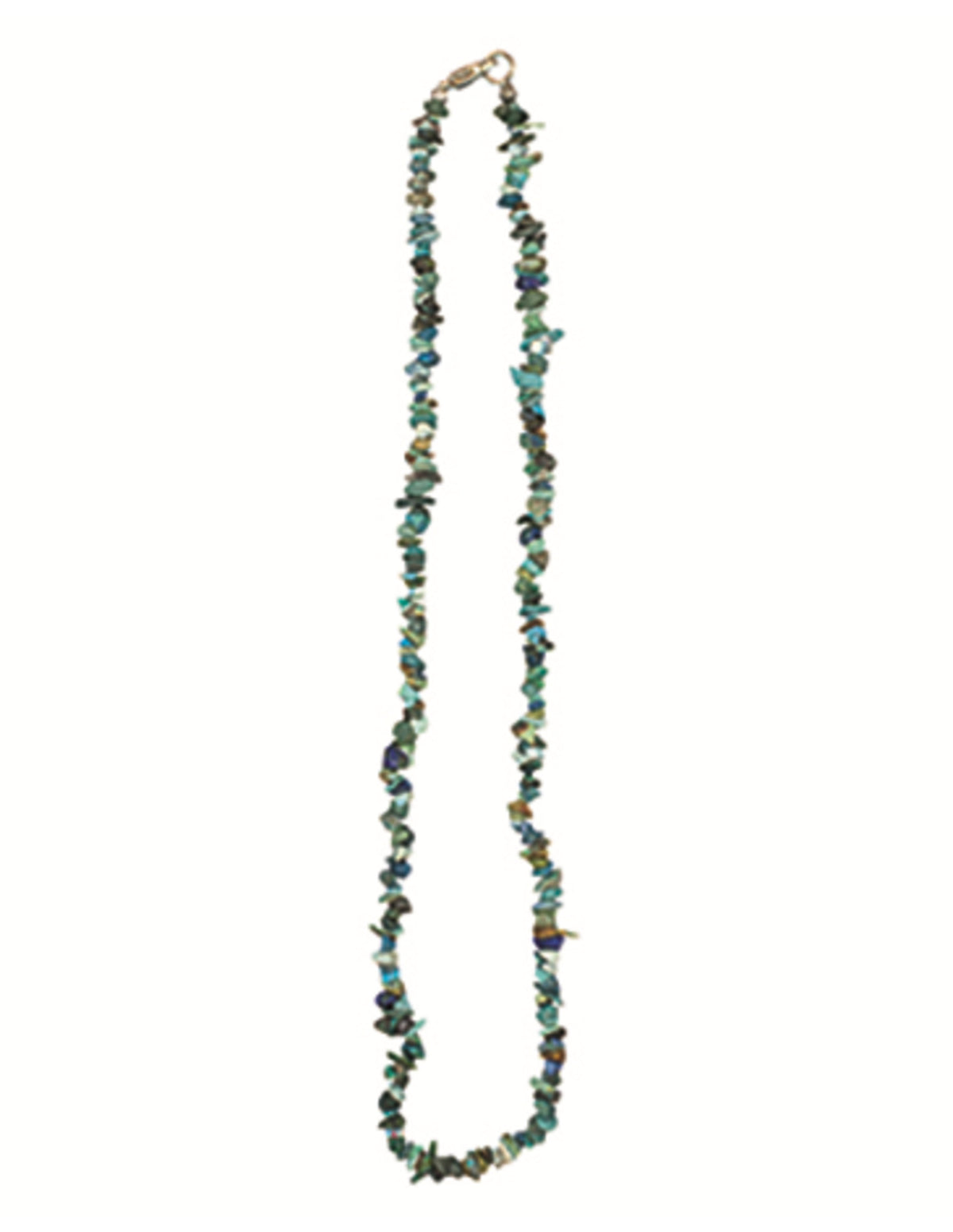 Krysokolla halsband med splitstenar, 5 till 10 mm
