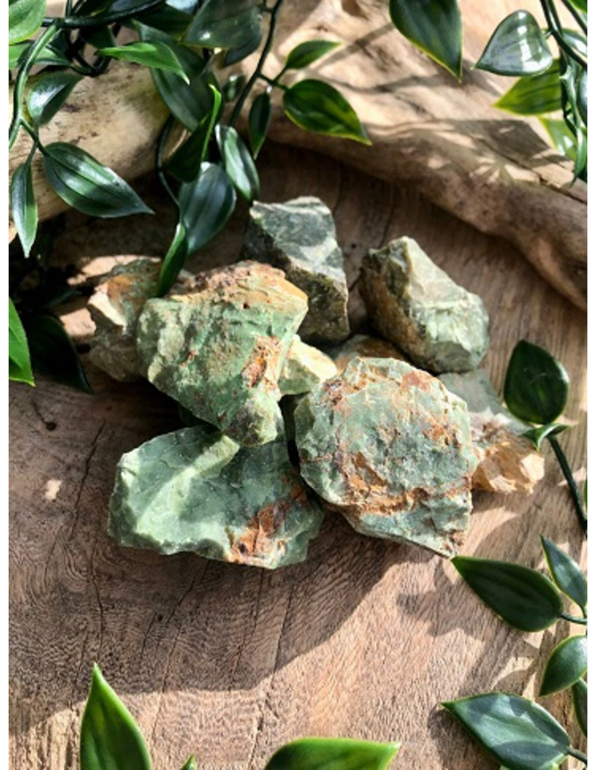 Krysopras råa bitar, 250 g, Madagaskar