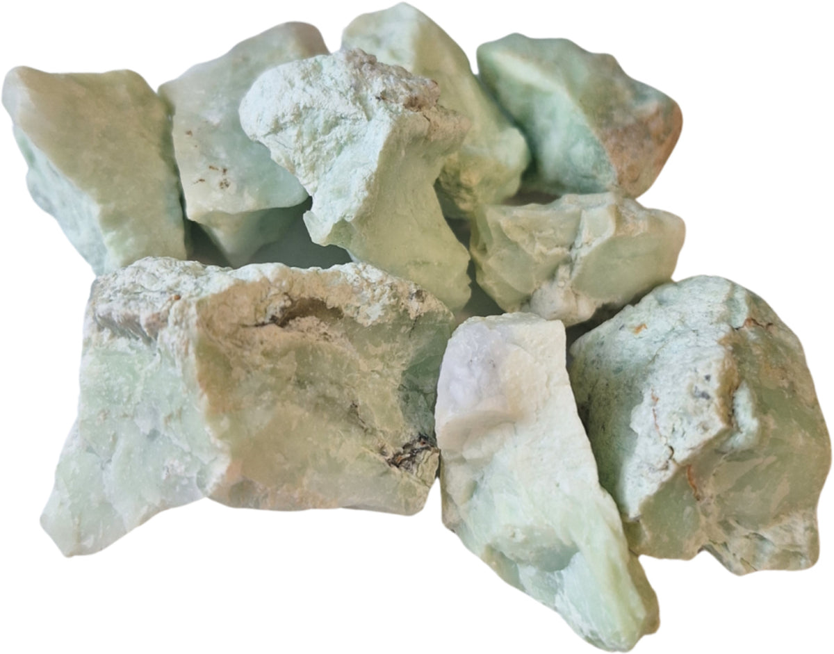 Krysopras råa bitar, A-kvalitet, 250 g, Brasilien