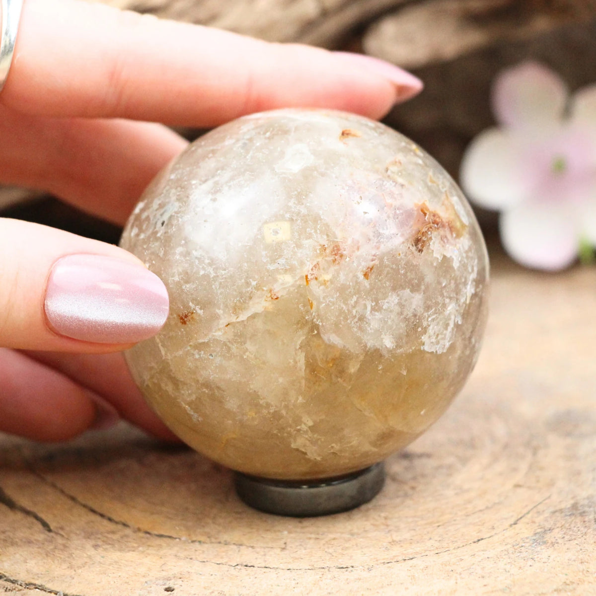 Citrin kula, naturlig, 6 cm, nr 03
