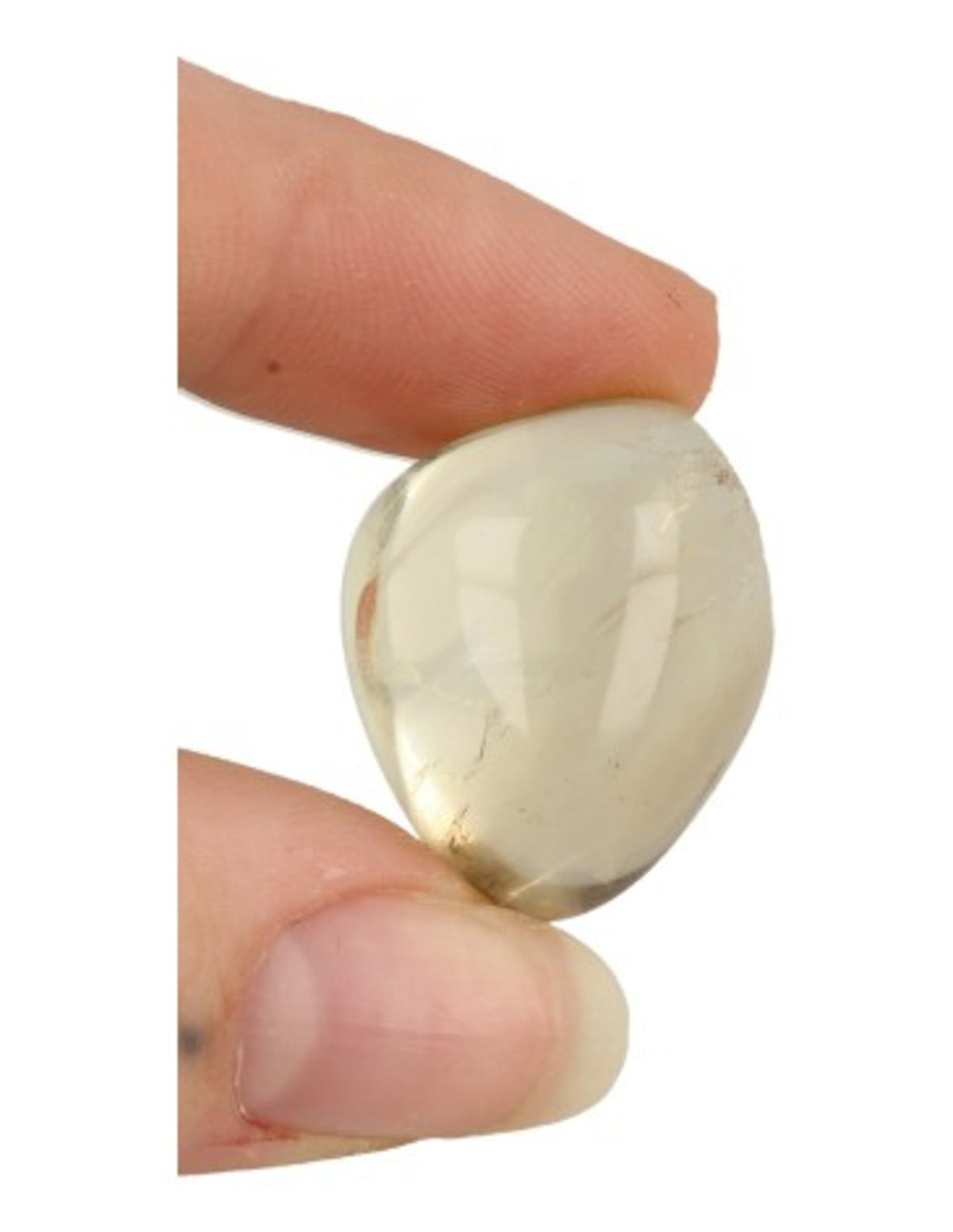 Citrin trumlad sten, naturlig, 25 till 30 mm