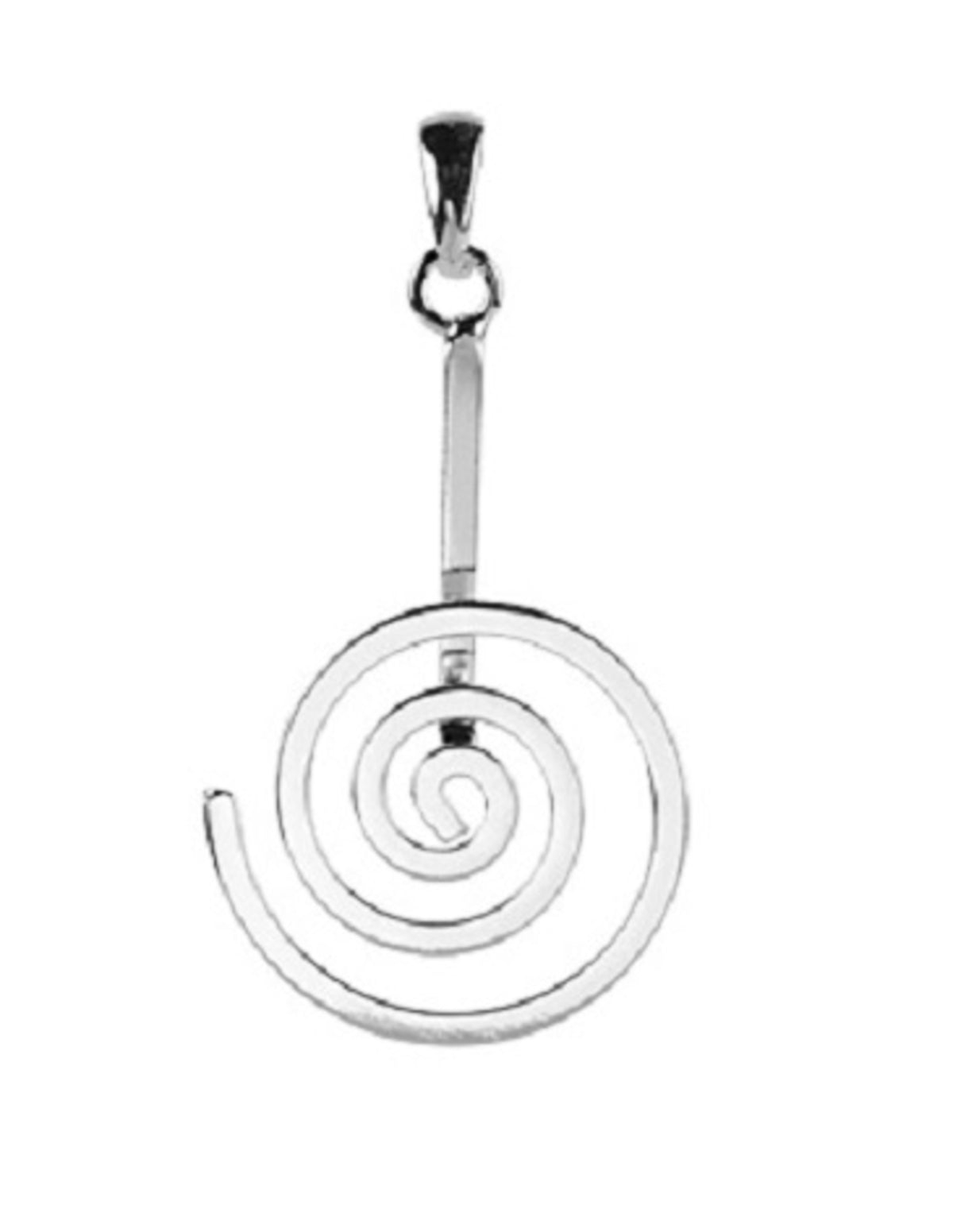 Donuthänge i metall, spiral 23 mm, silverfärgad