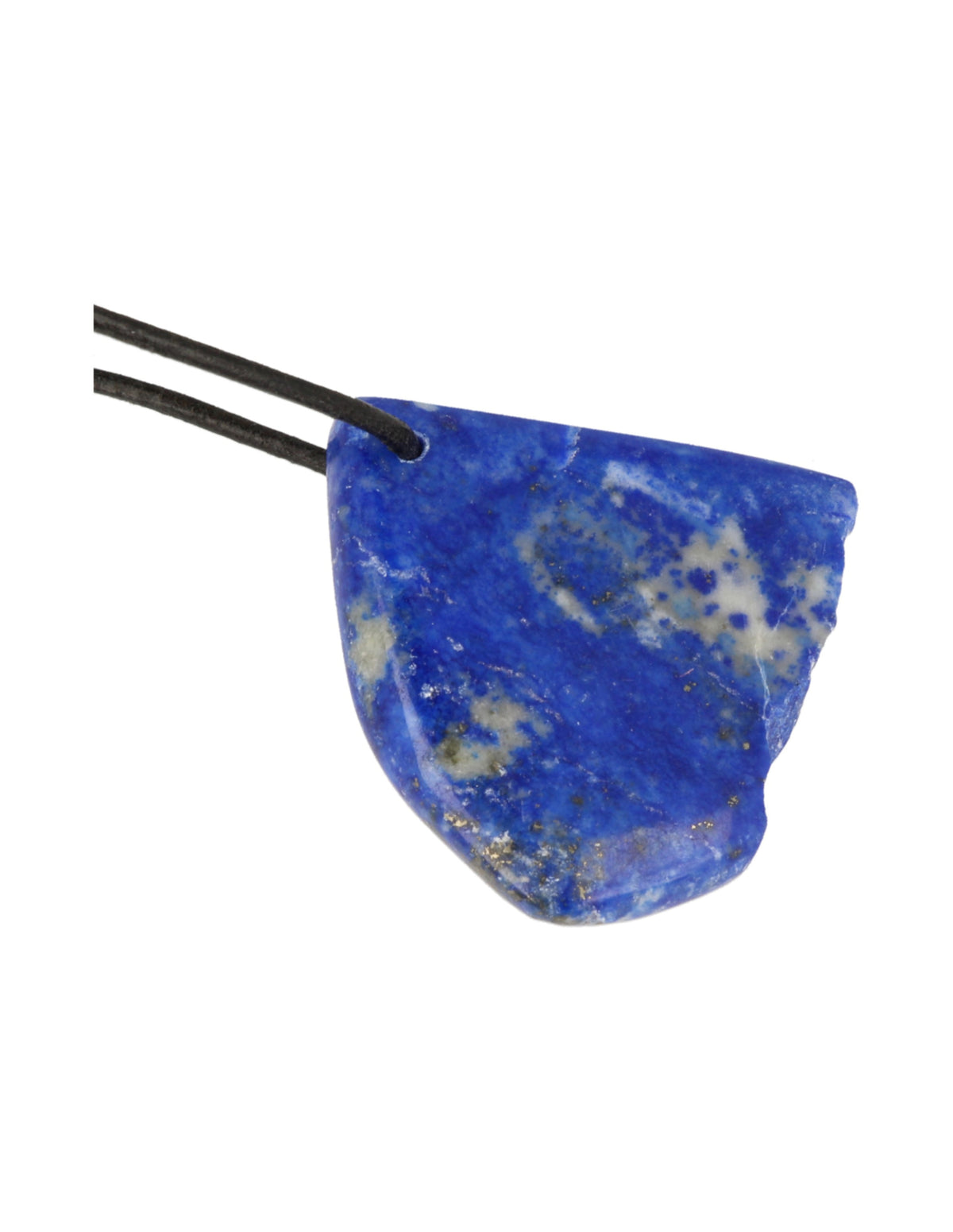 Lapis lazuli hänge, borrat, halvpolerat, 3 till 5 cm