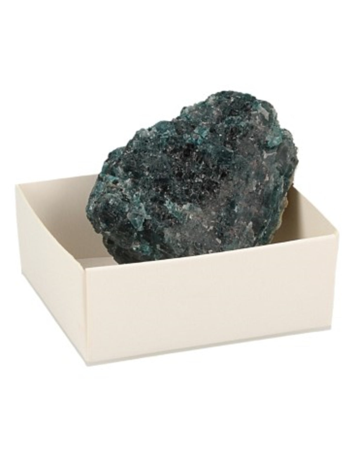 Apatit i liten ask, blågrön, 4 cm