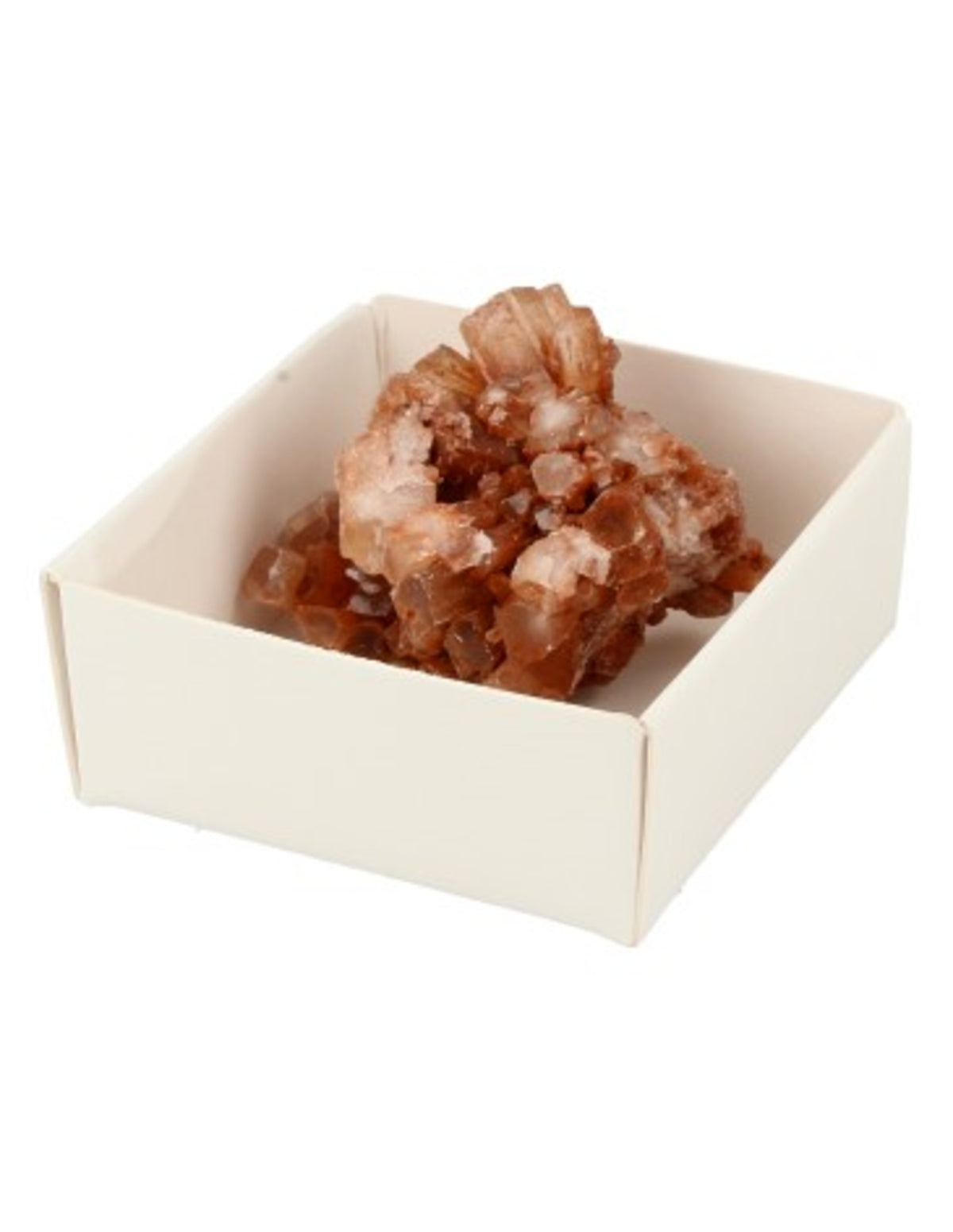 Aragonit rosett i liten ask, 5 x 5 cm