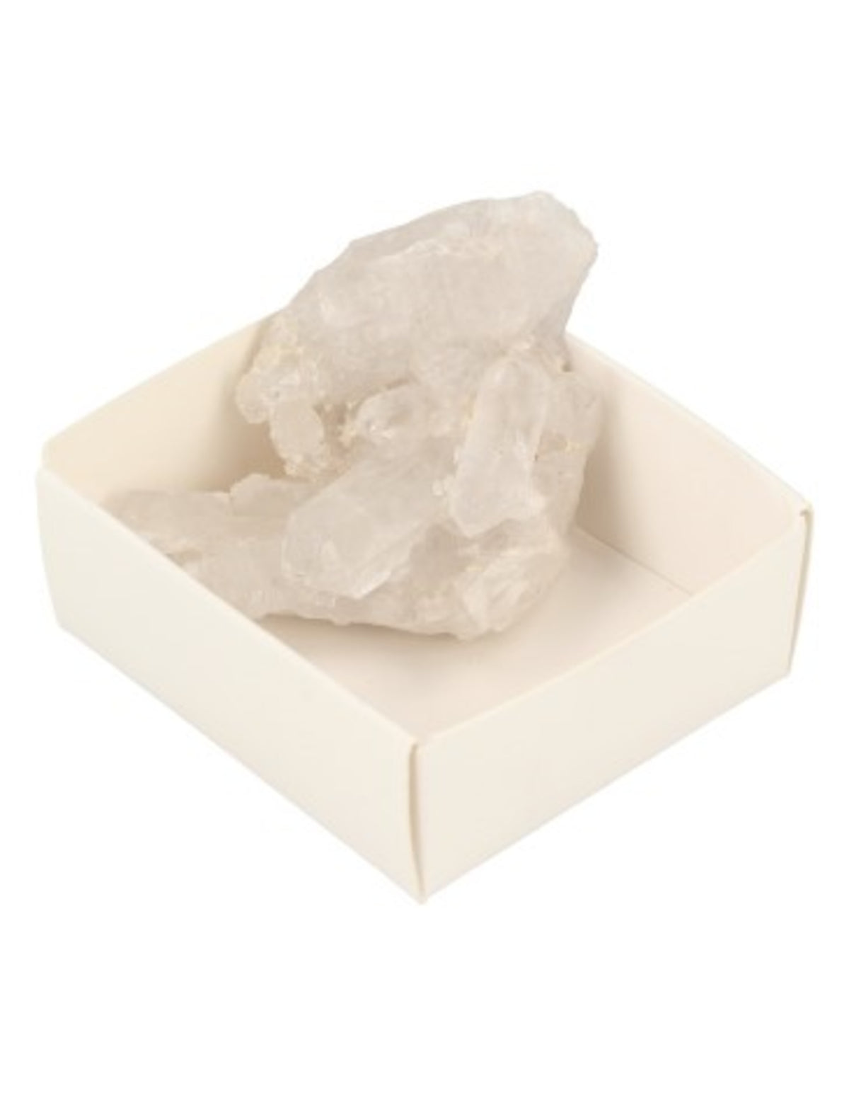 Bergkristall kluster i ask, ca 3 till 4 cm