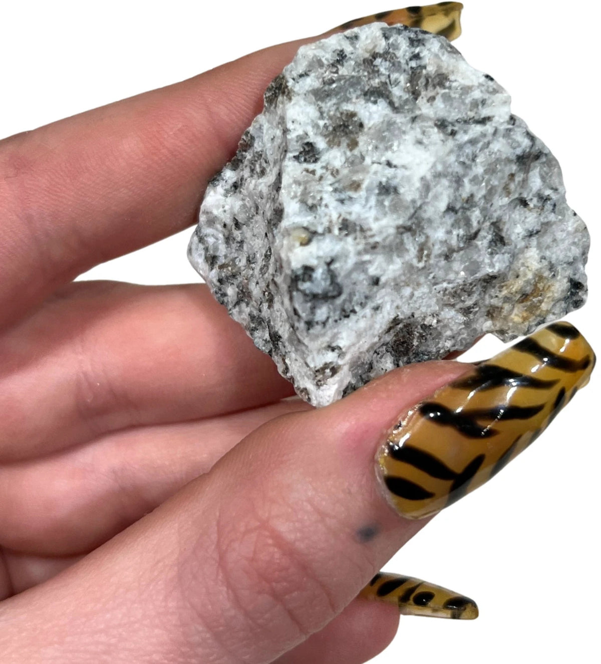 Granit rå sten i ask, ca 4 cm