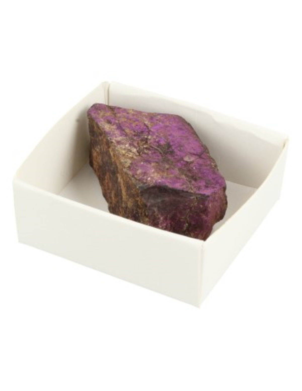 Purpurit i ask, rå, purpurlila mineralprov