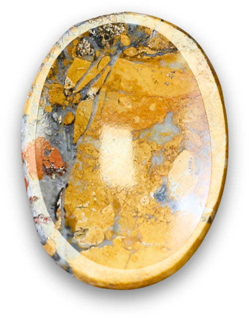 Maliganojaspis tumsten, gulbrun, ca 4 cm