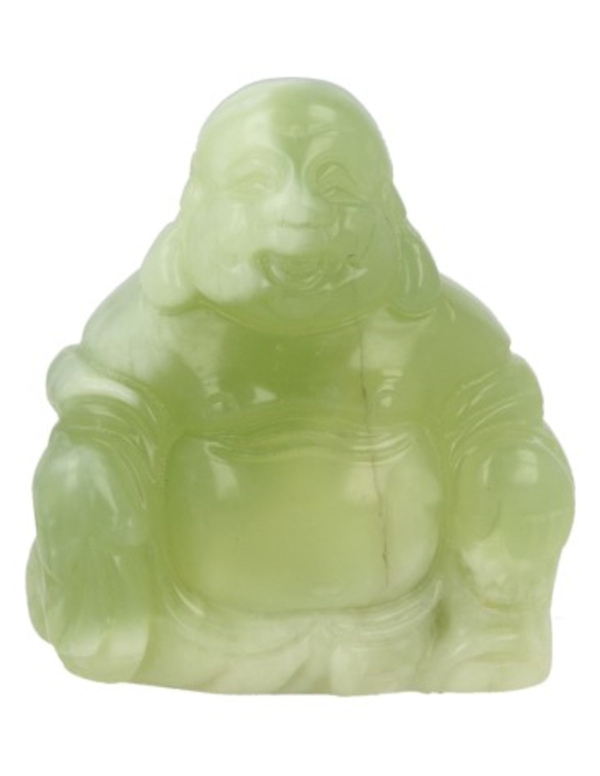 Serpentin buddha, grön, 55 mm