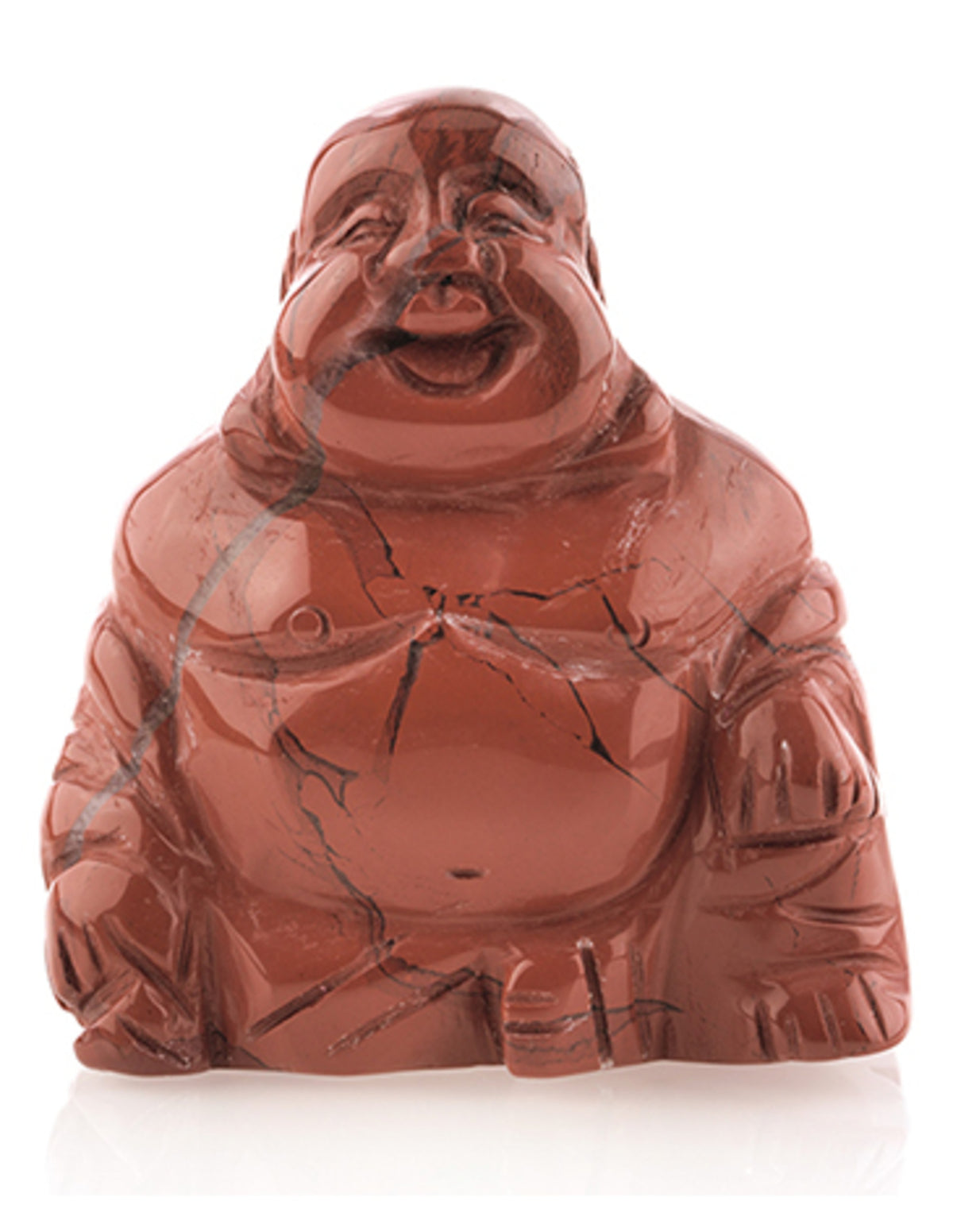 Röd jaspis buddha, 50 mm