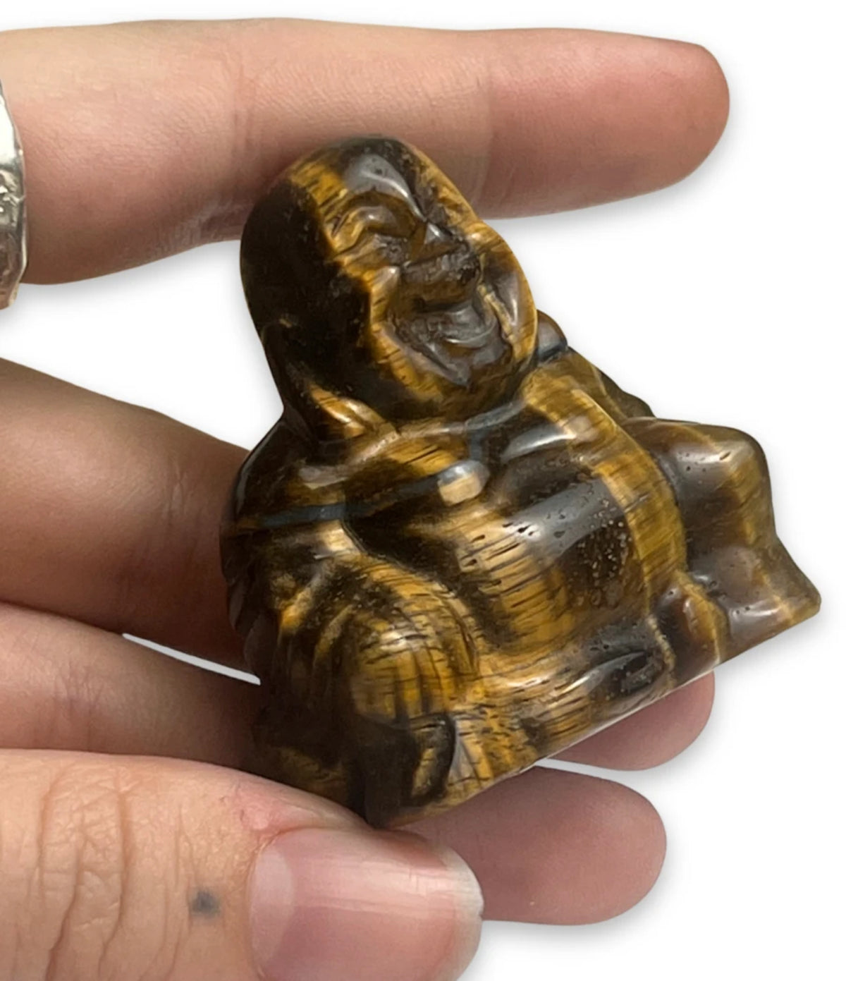 Tigeröga Buddha, figur, 50 mm hög
