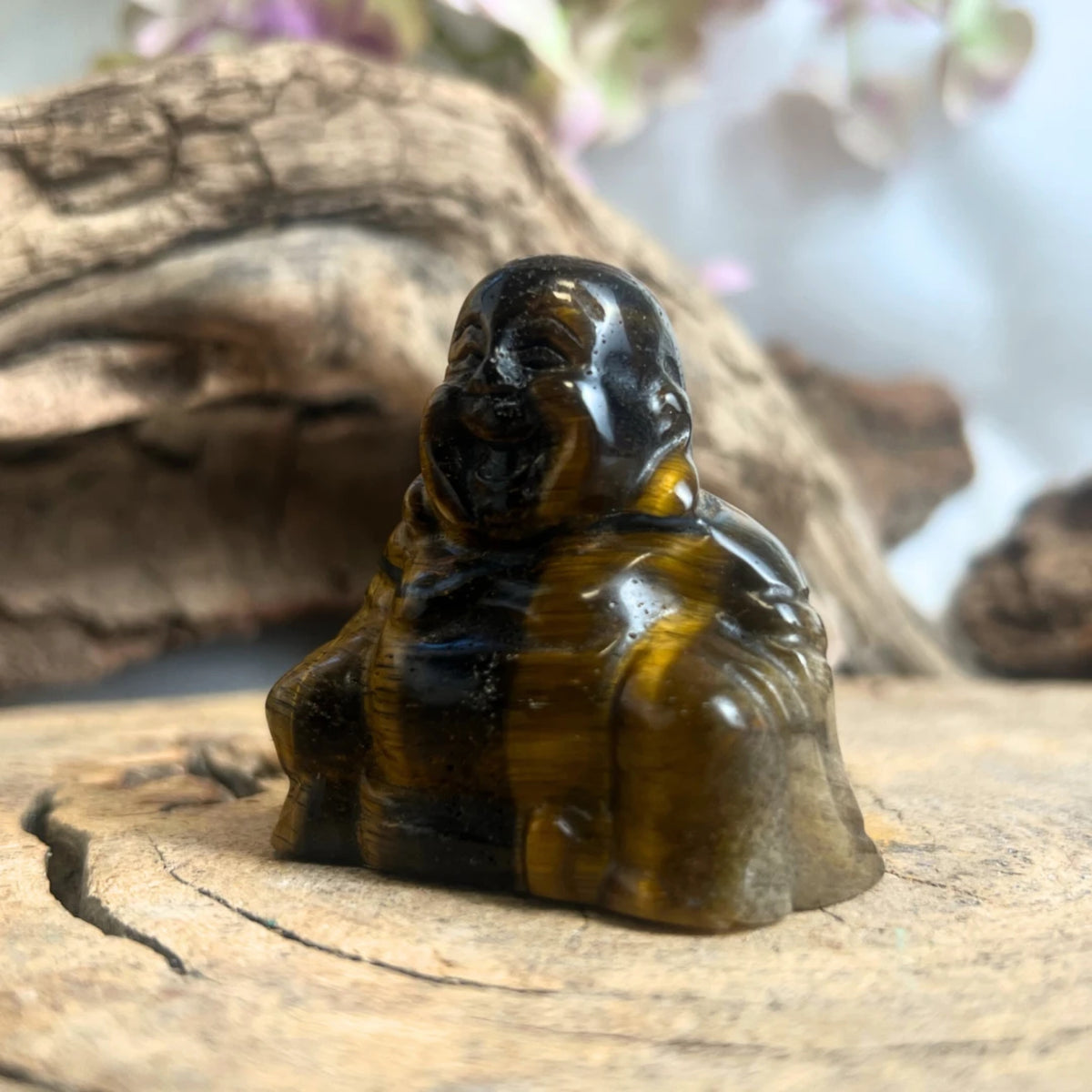 Tigeröga Buddha, figur, 50 mm hög
