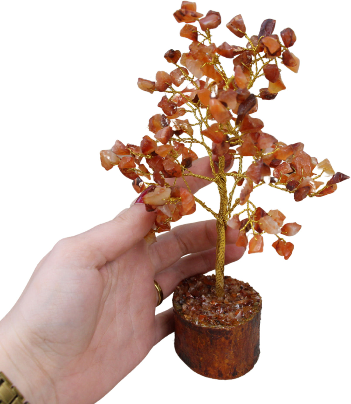 Karneol stenträd, ca 18 cm