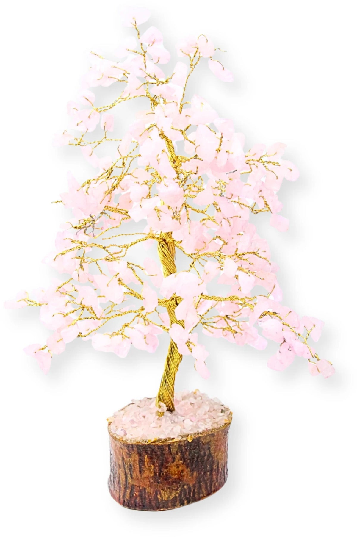 Rosenkvarts stenträd, 23 cm, ca 300 stenar