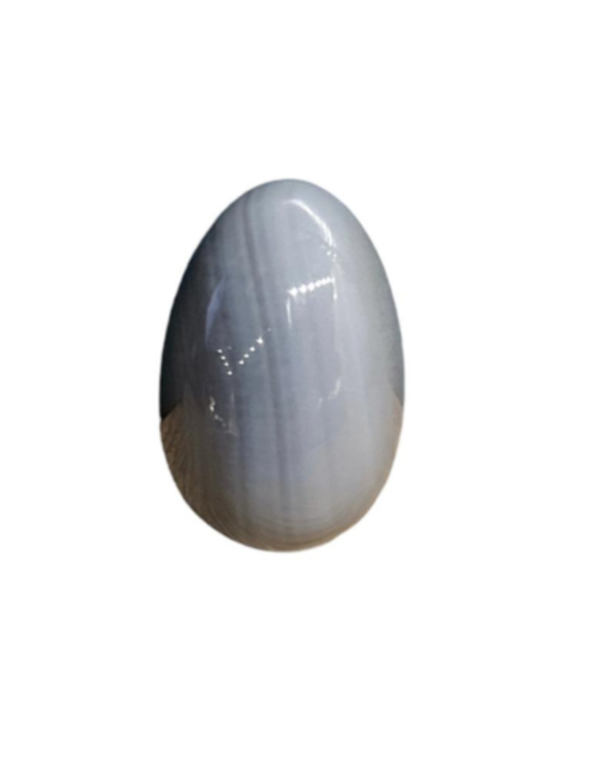 Grå agat ägg, polerat, 3 x 2 cm, 15 g