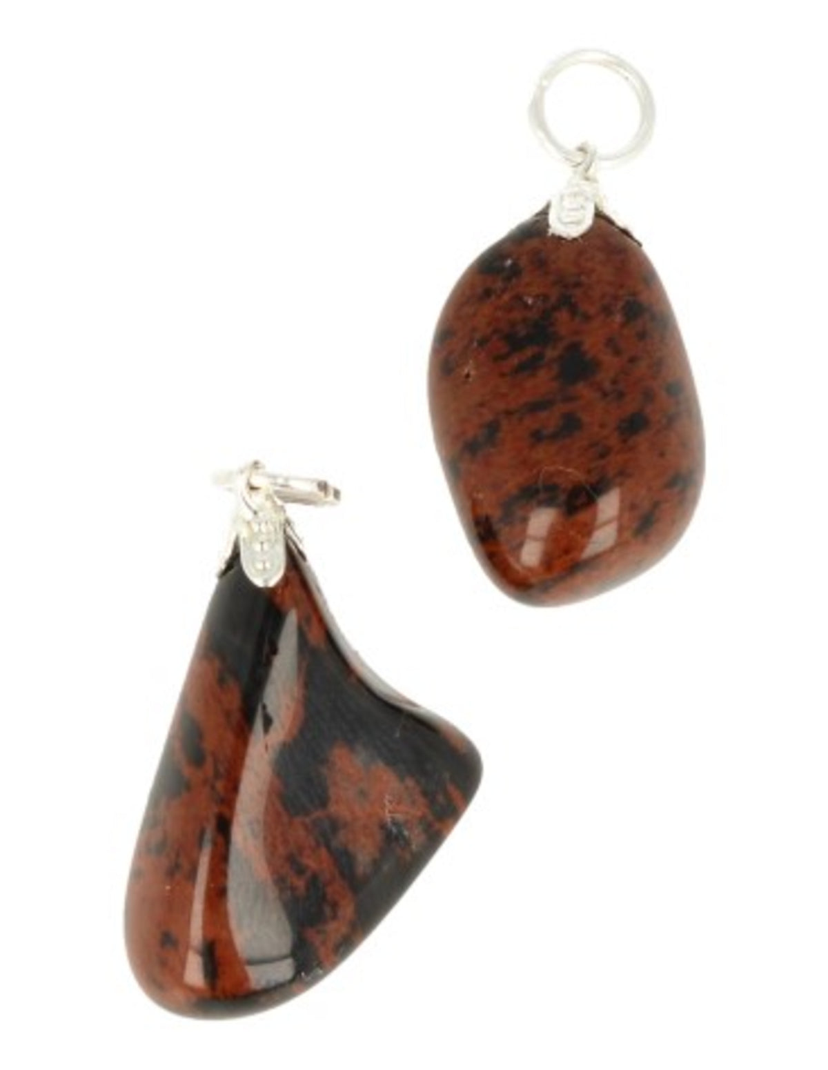 Obsidian hänge, mahogny, ca 2,5 cm