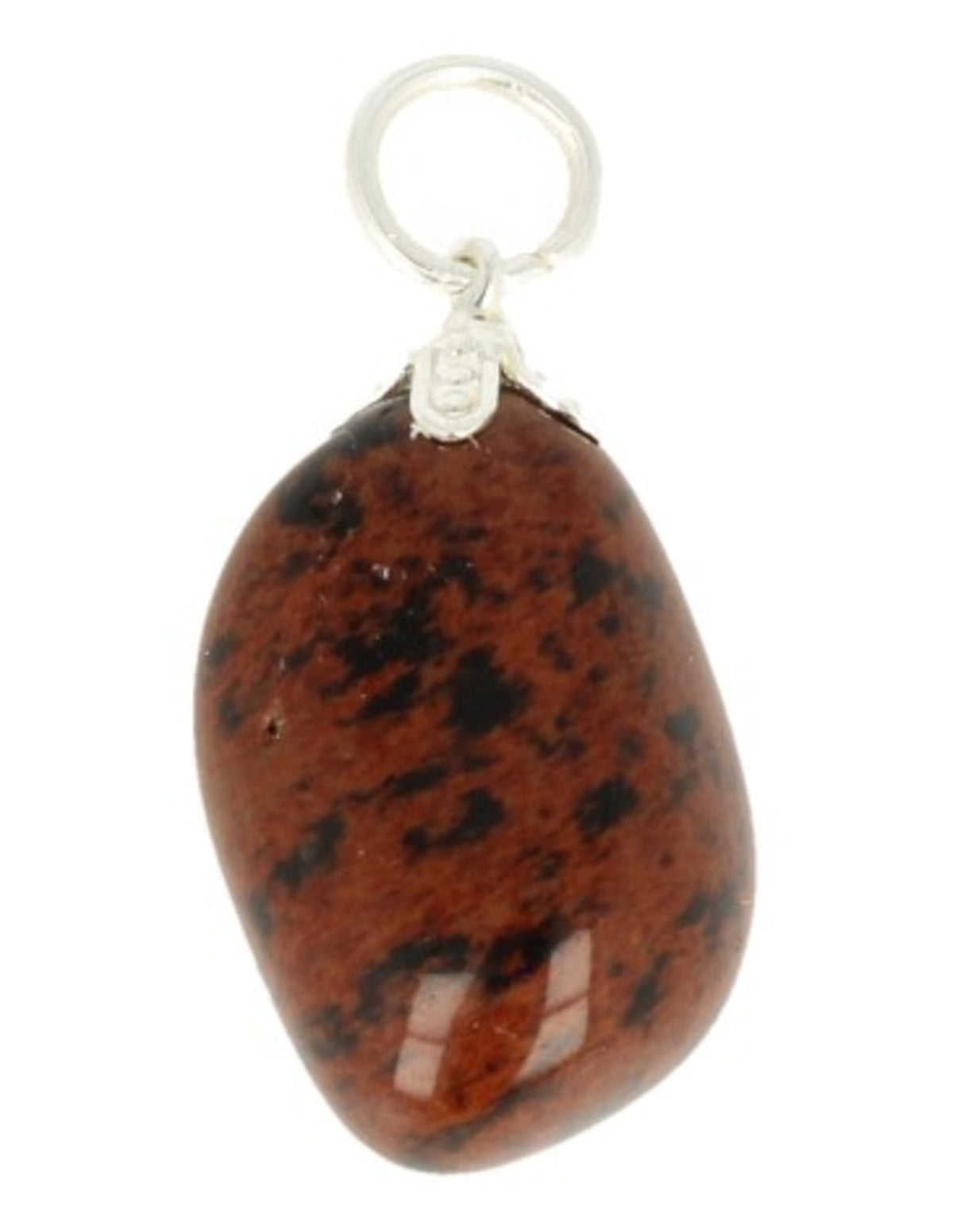 Obsidian hänge, mahogny, ca 2,5 cm