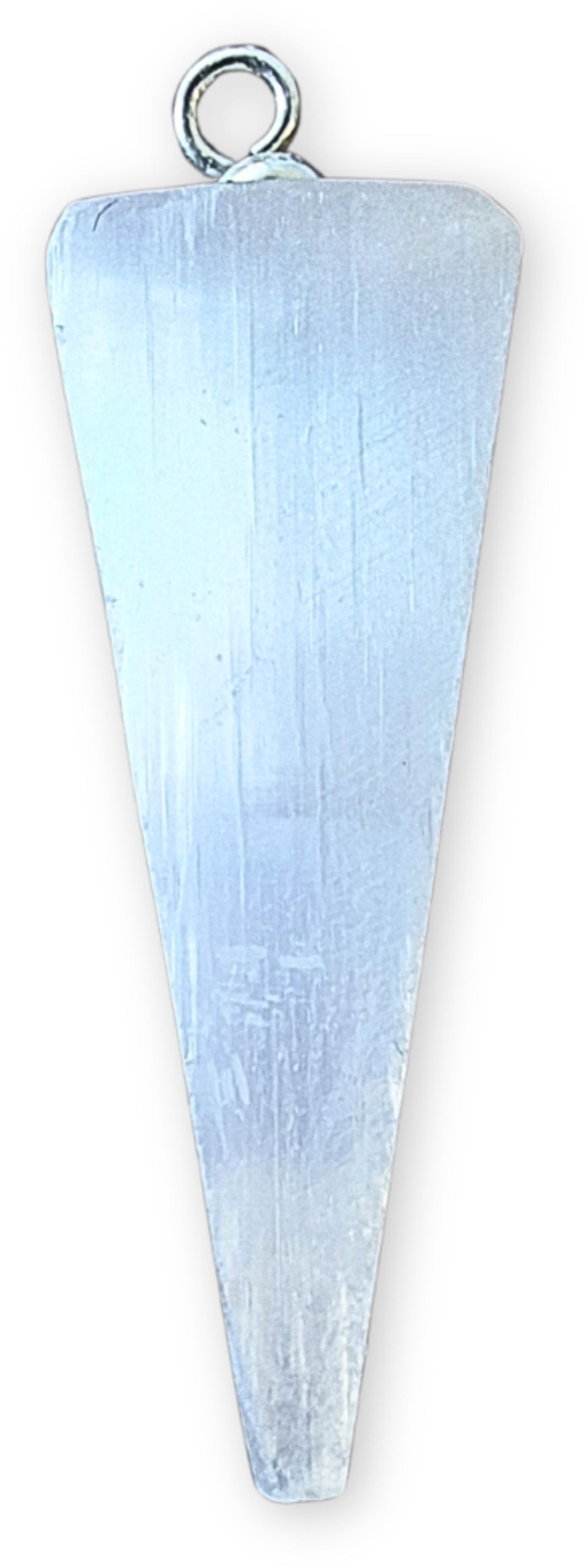 Selenit hänge, spets, fasettslipad, 3,5 cm