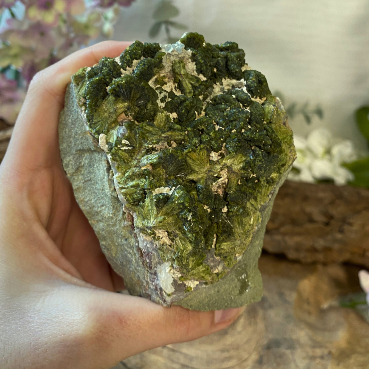 Epidot A rå kristall, 9,6 cm, nr 11