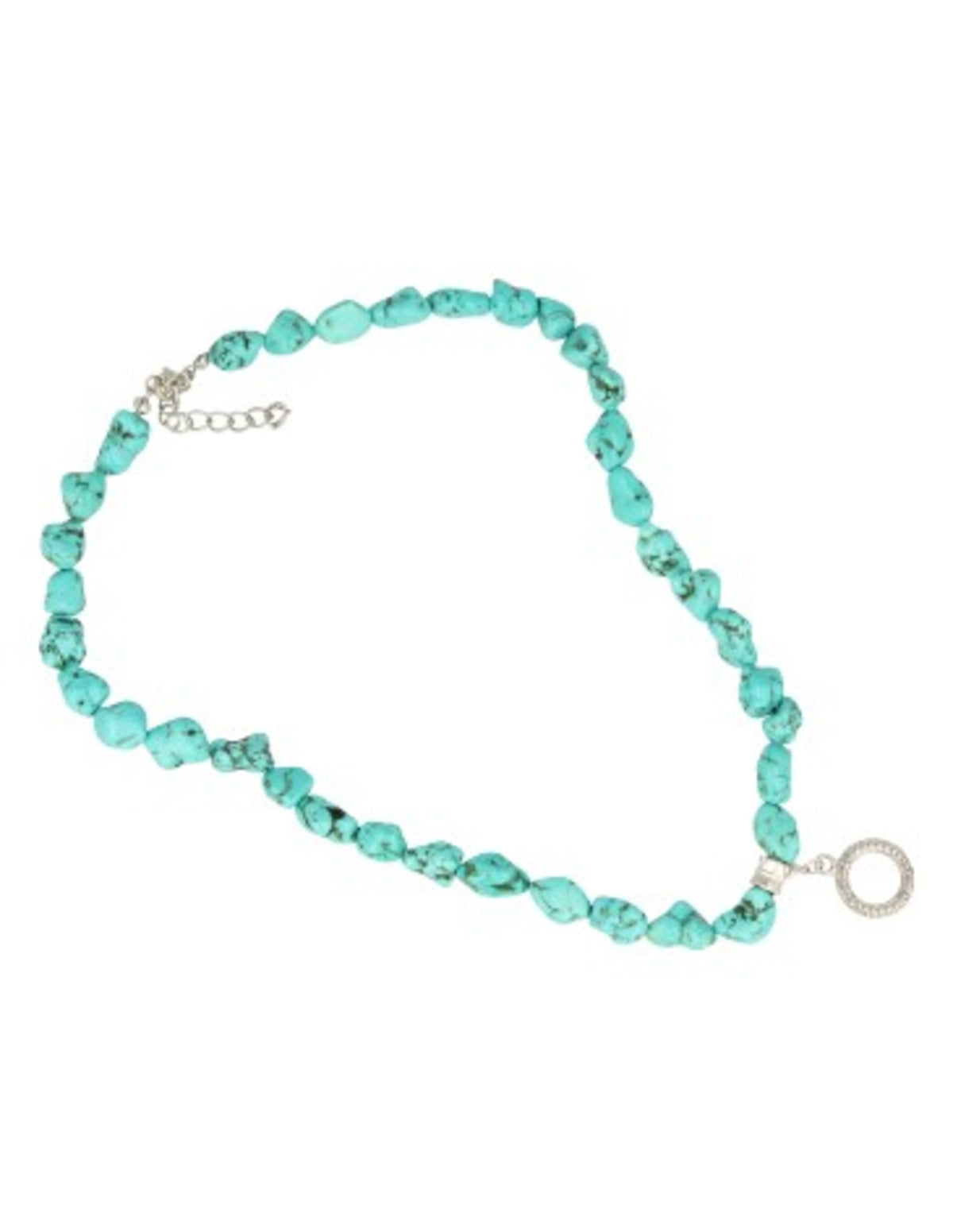 Howlit halsband, blå (färgad), nuggets, 45 cm