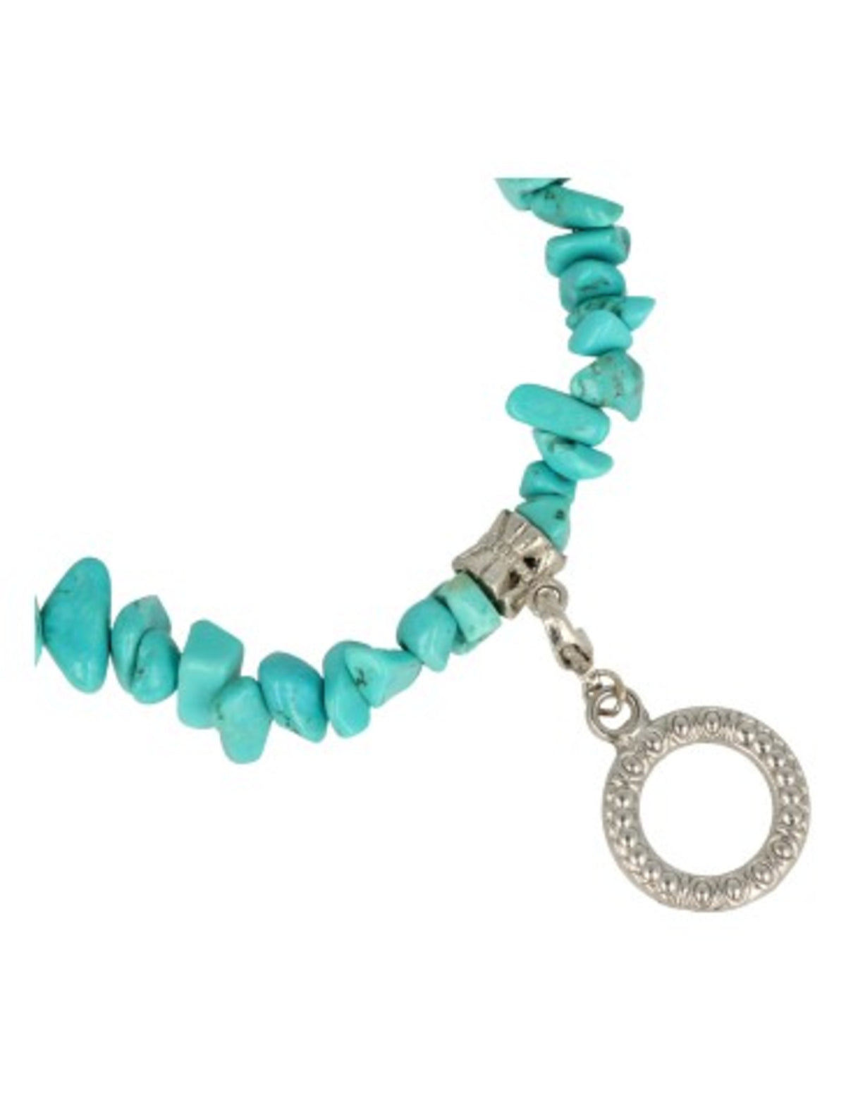 Howlit halsband, blå (färgad), splitstenar, med hänge