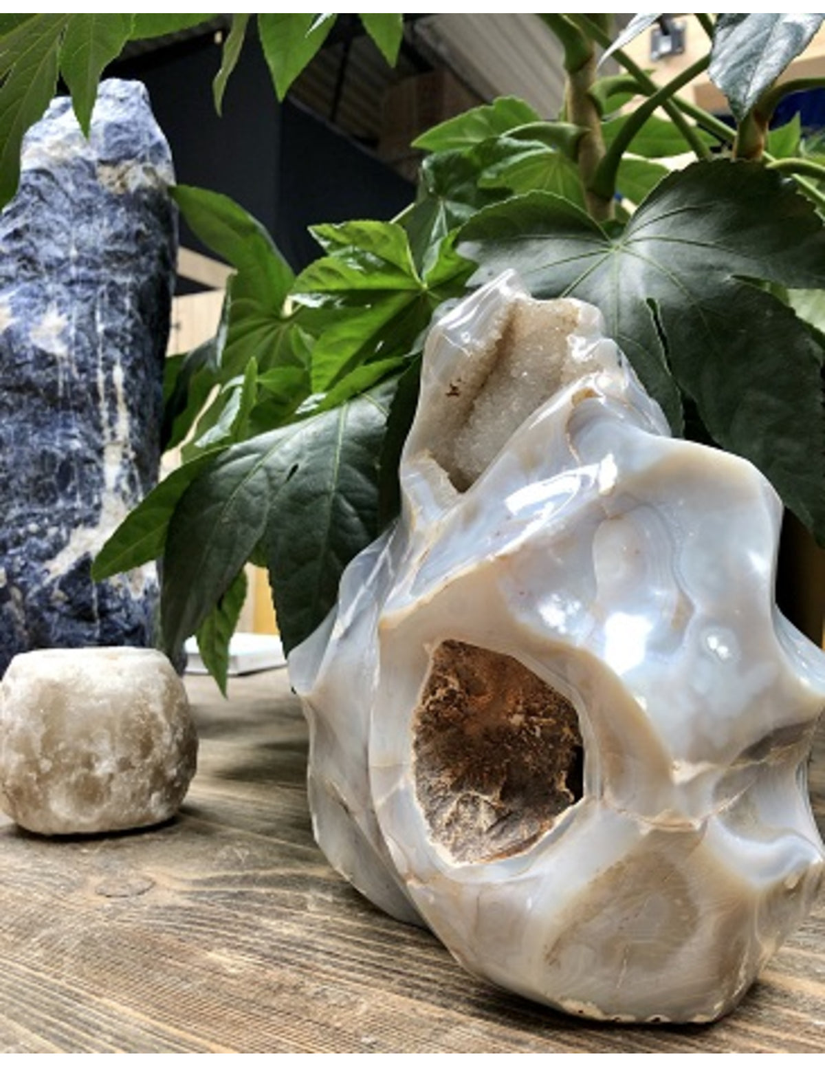 Agat skulptur, feng shui-flamma, 23,5 cm, 5,95 kg, nr 2