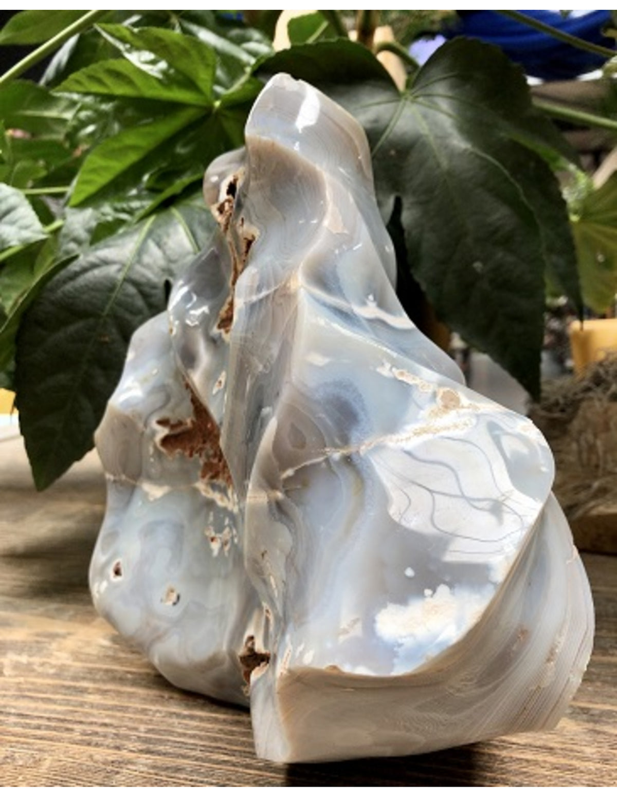 Agat skulptur, feng shui-flamma, 23,5 cm, 5,95 kg, nr 2