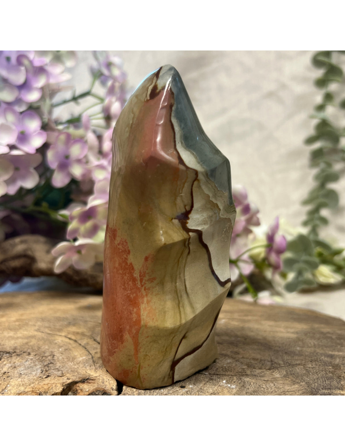 Polykrom jaspis flamma, feng shui, 12 cm, nr 23