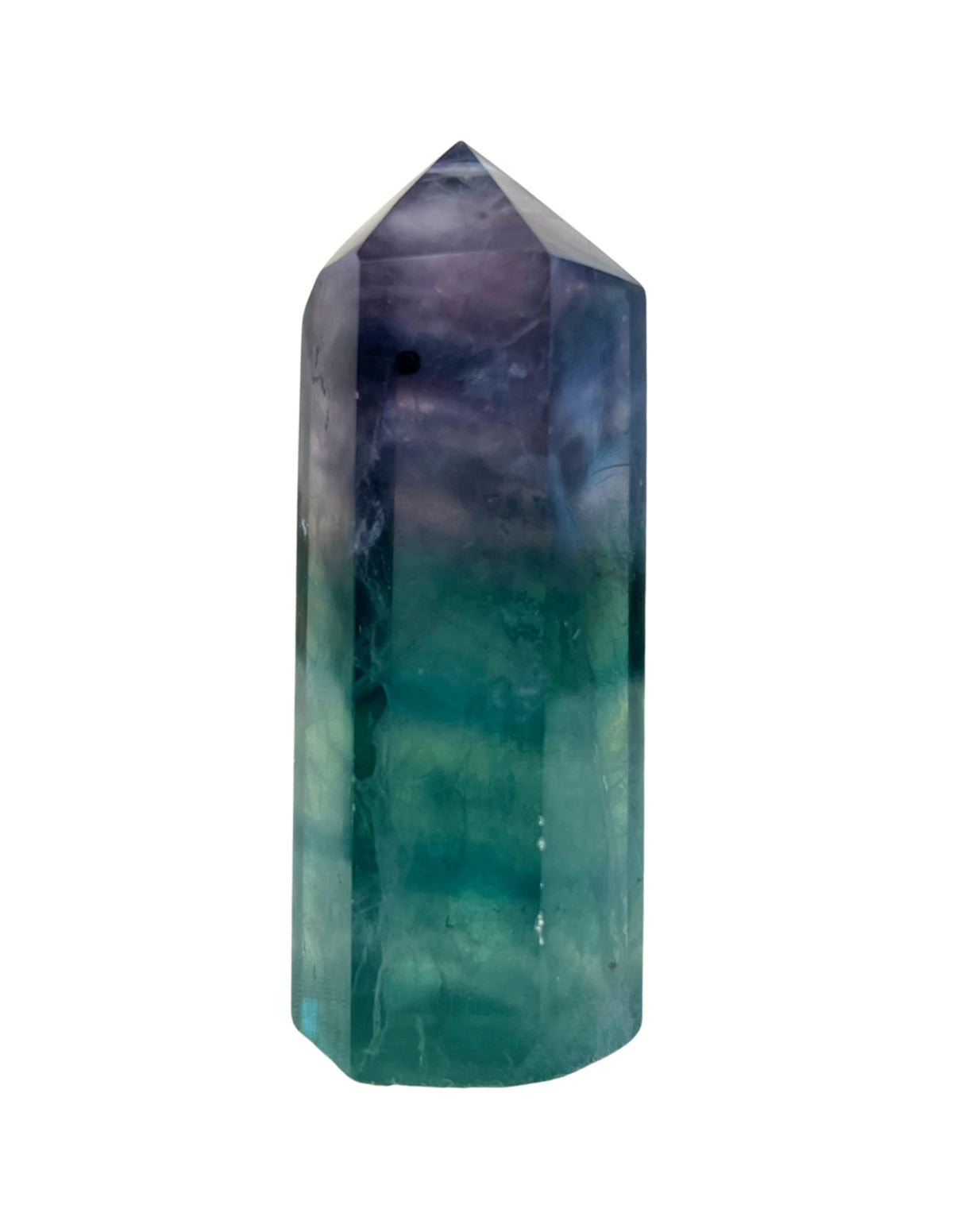 Fluorit spets, grön, 7 till 8 cm, 100 till 125 g