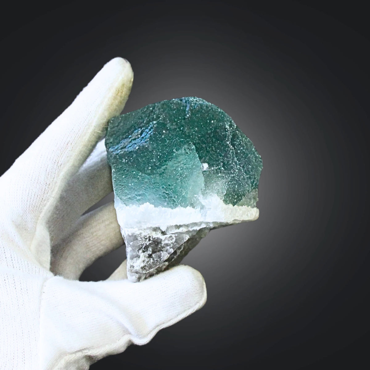 Fluorit grön kub med kvarts, 6,5 cm, nr 12 (310 g)