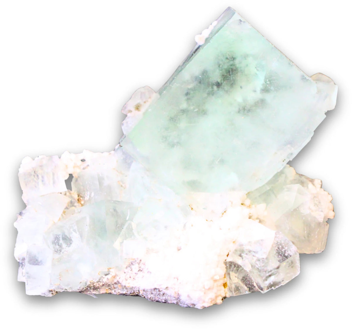 Fluorit grön med dolomit, 8,2 cm, nr 25 (0,12 kg)