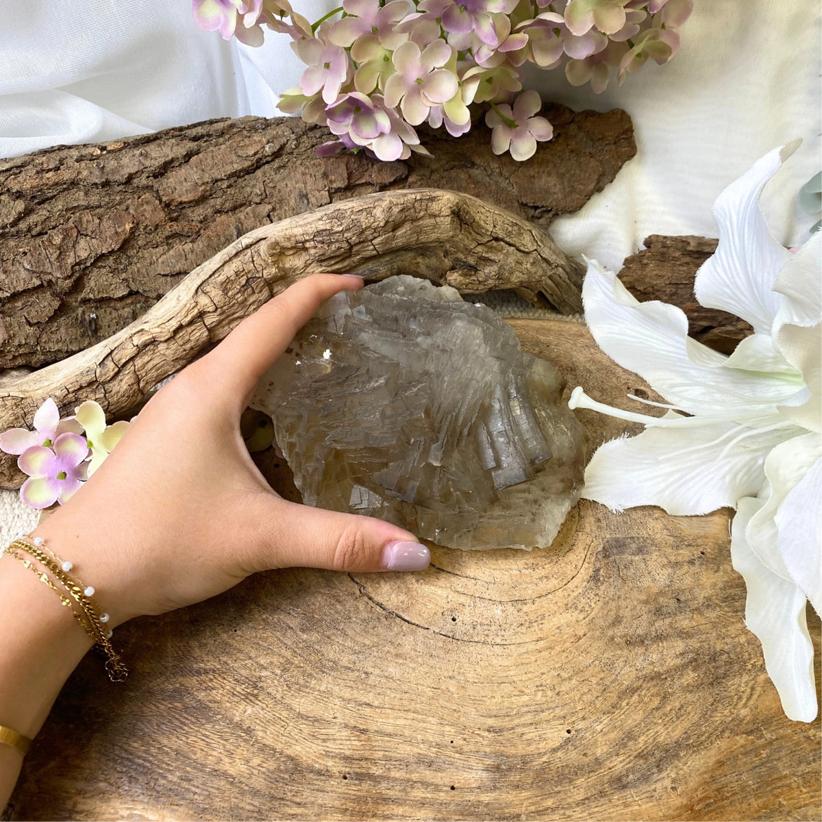 Fluorit kristaller, rå, 12,5 cm, nr 04