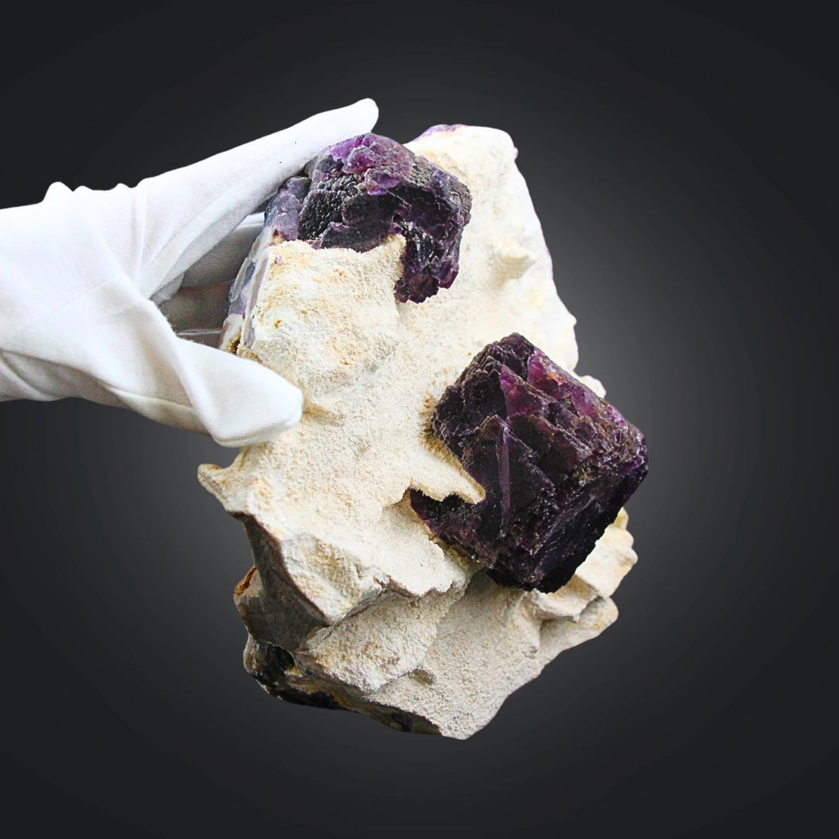 Fluorit lila på kvarts, 24 x 13 x 21 cm, 4,1 kg, nr 67