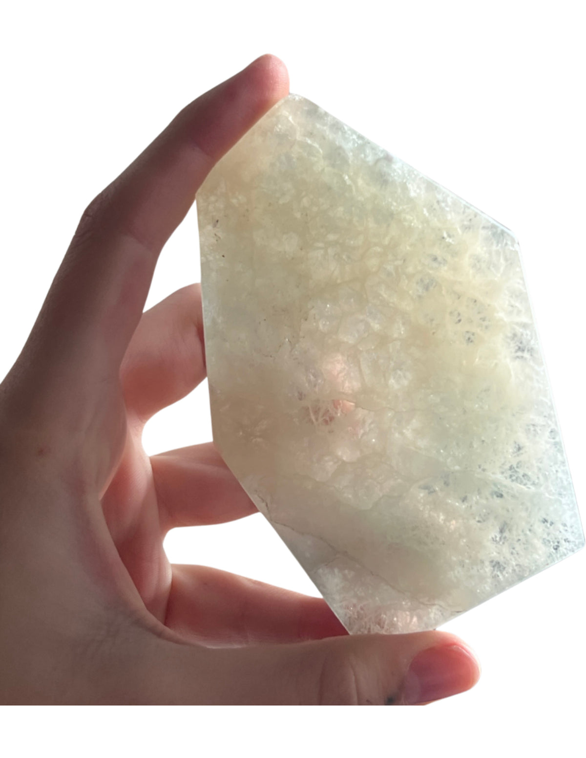 Fluorit skiva, polerad, 11 cm, 203 g, nr 03