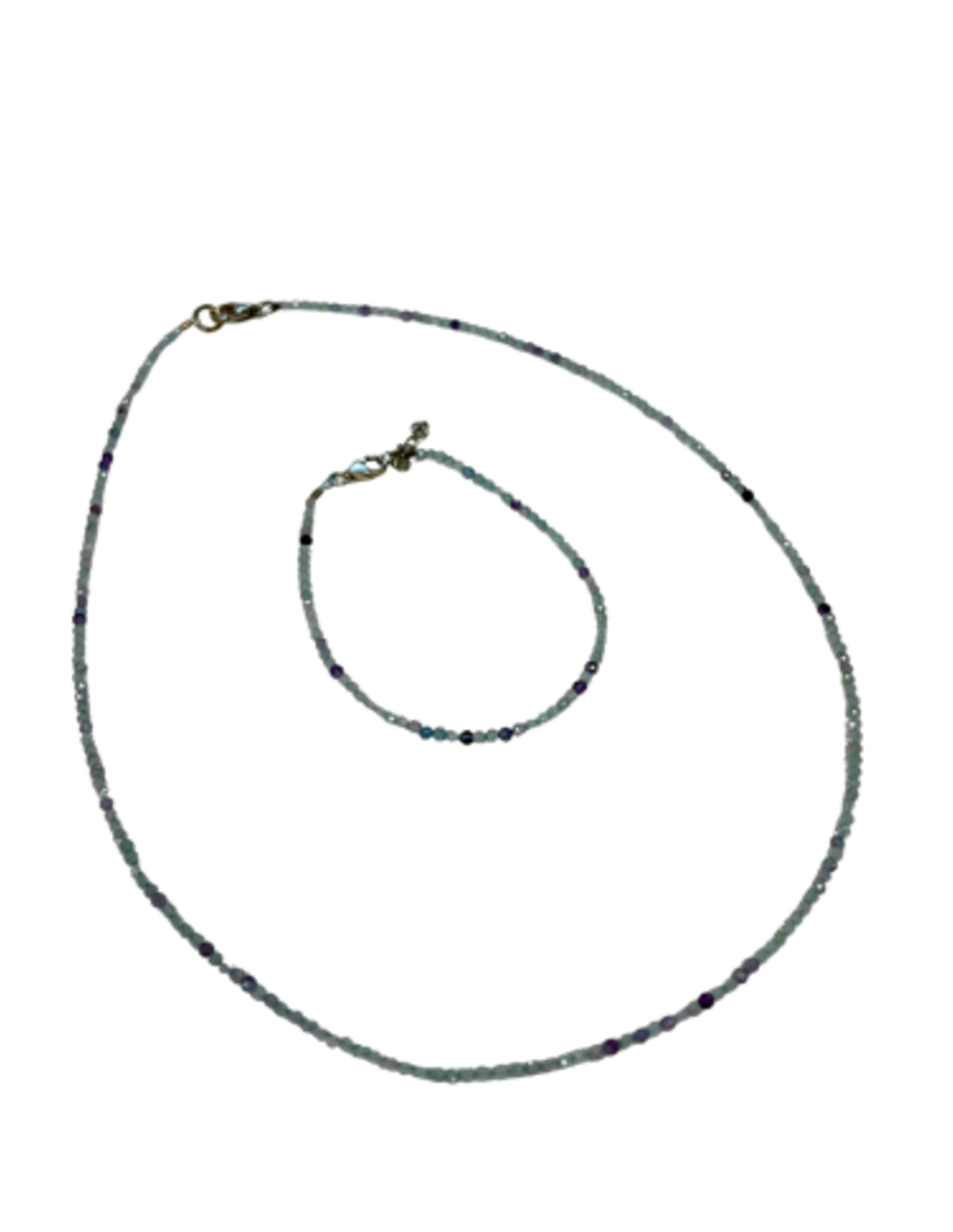Fluorit smyckesset: halsband och armband, Summer Vibes