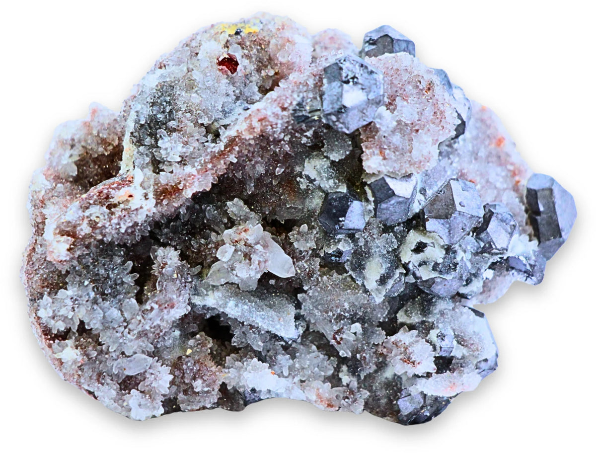 Galena med kalcit, rå, 8,1 cm, nr 45 (177 g)