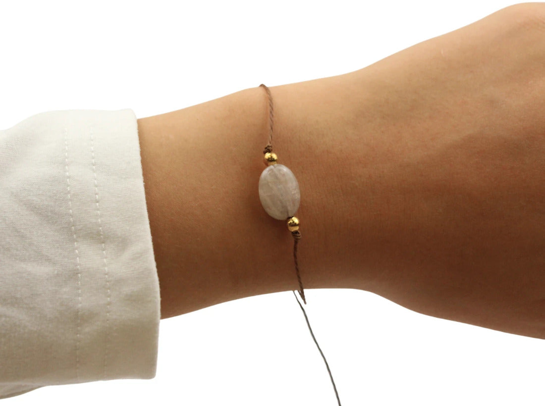 Månsten armband, junis födelsesten, justerbart