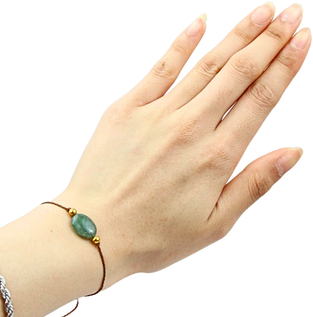 Aventurin armband, födelsesten mars, justerbart