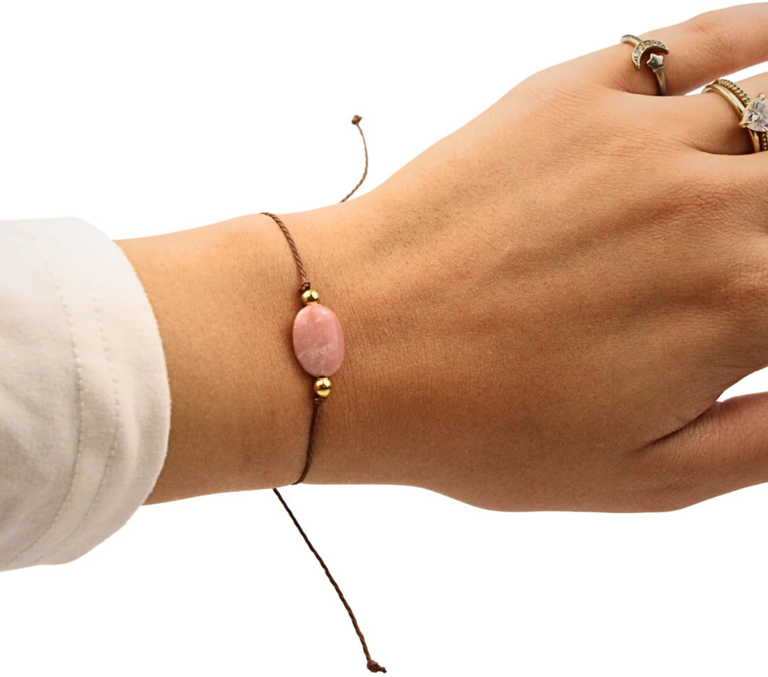 Opal armband för oktober, justerbart, Andesopal