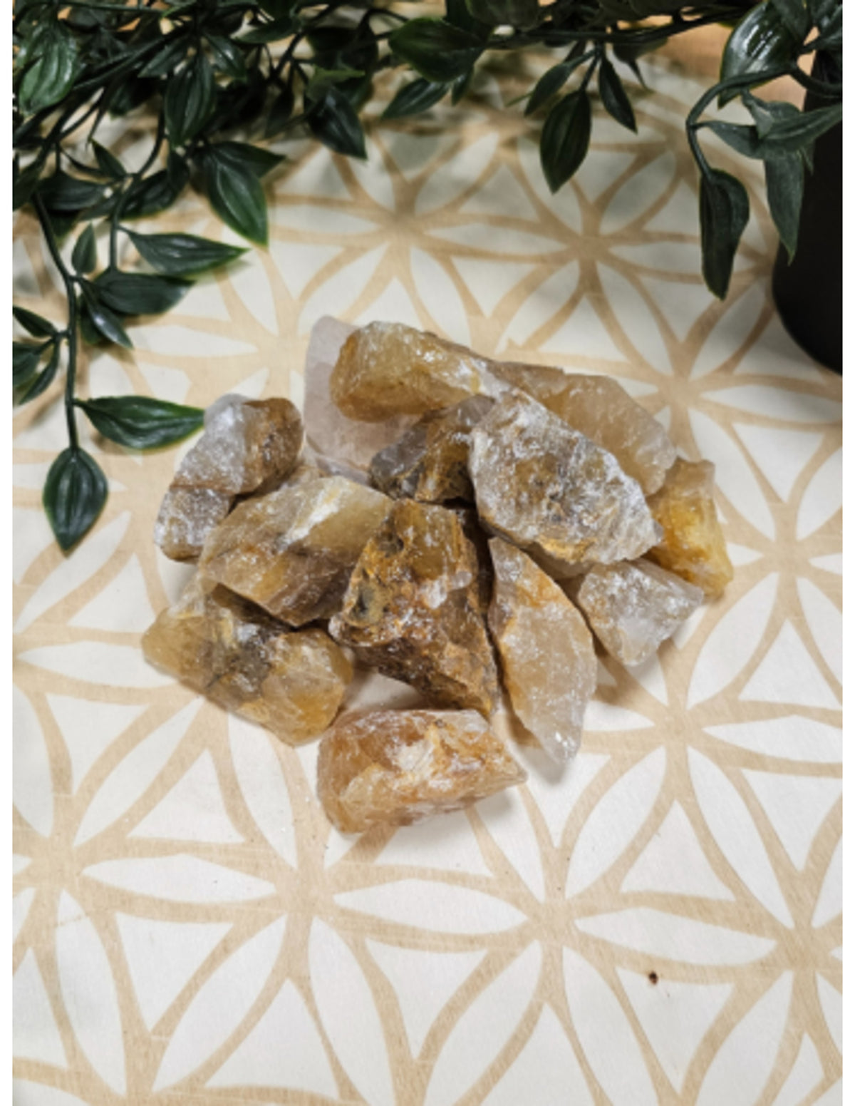 Golden healer kvarts råa bitar, 500 g, 3 till 6 cm
