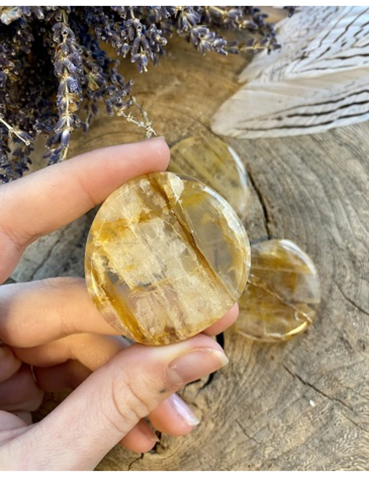 Golden healer kvarts sten, 4 till 5 cm