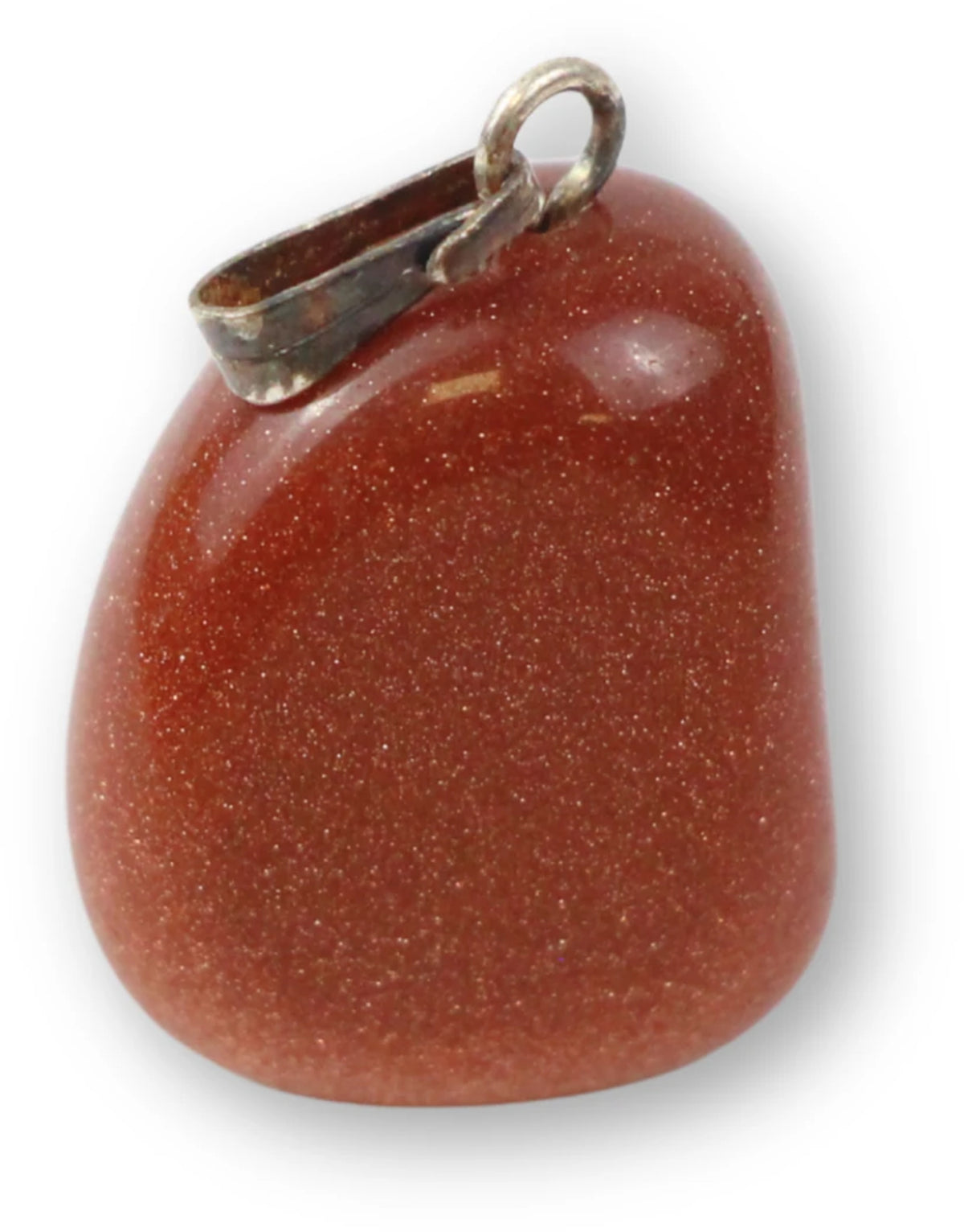 Guldsten hänge, borrad kub, 1,8 cm (glas)
