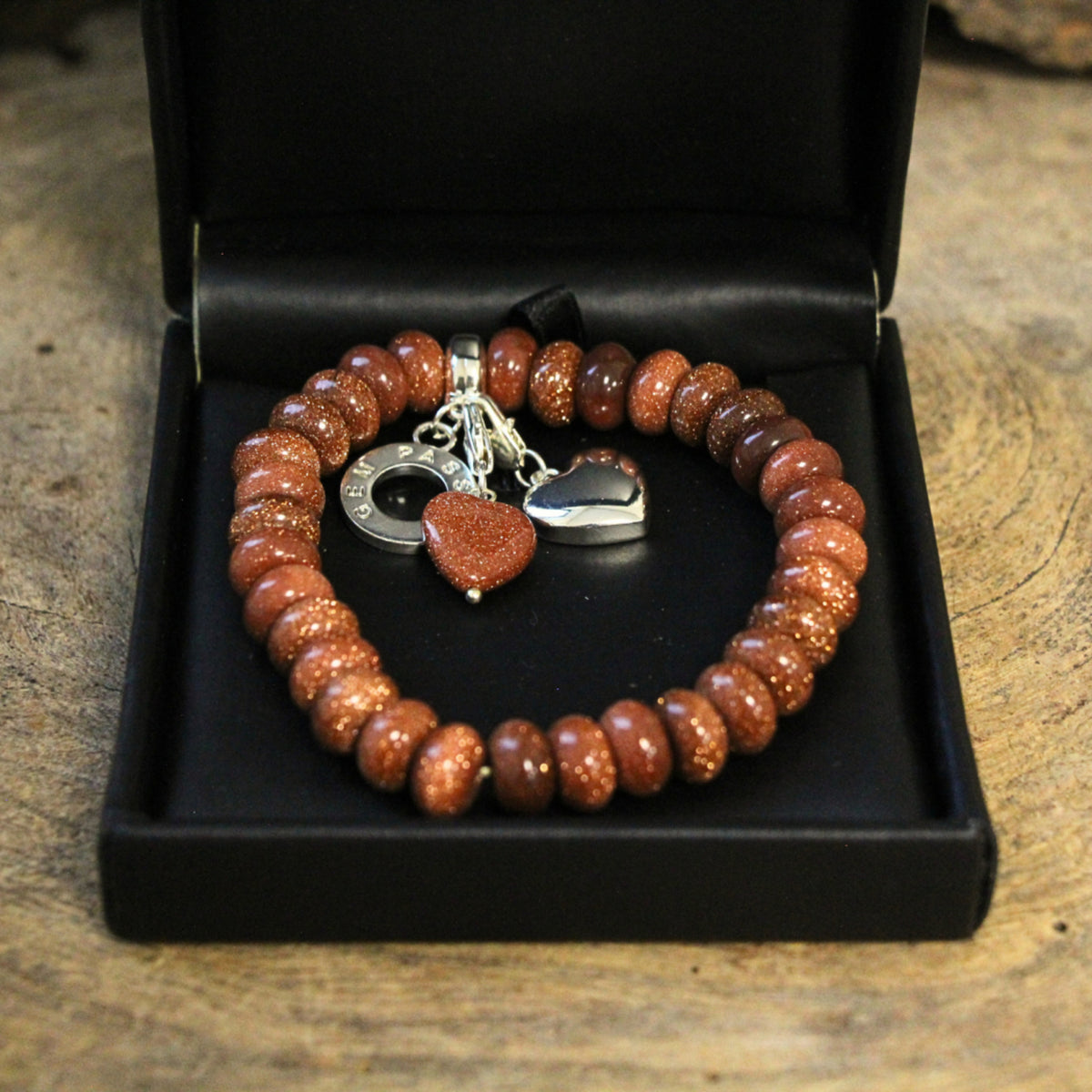 Guldsten armband, Ruby Mania nr 30 (glas)