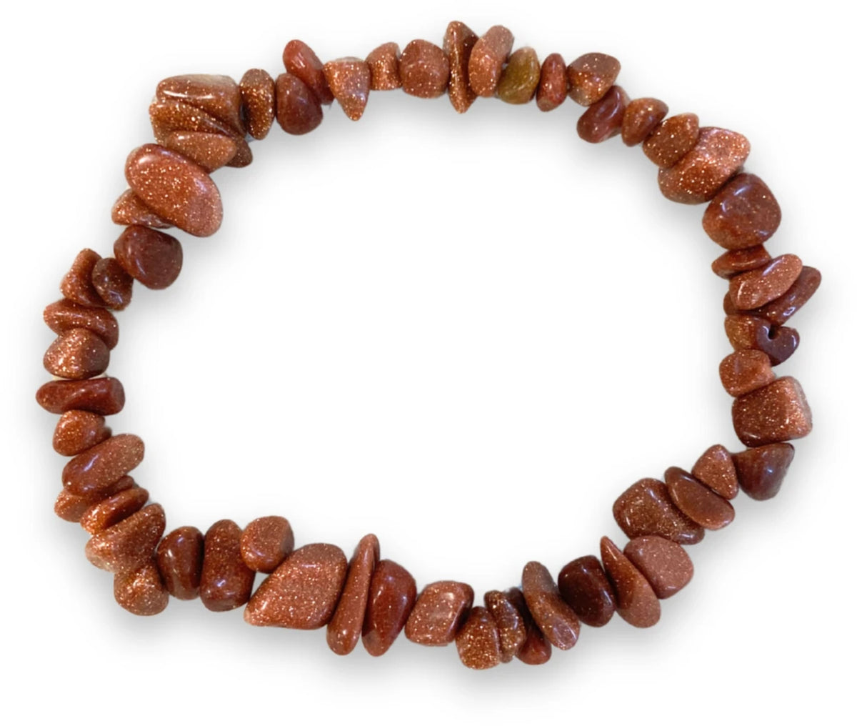 Guldsten armband med splitstenar, 5 till 10 mm (glas)